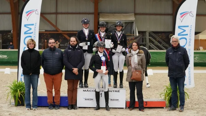 Podium championnat des As dressage Minimes crédit Agence Bouillot