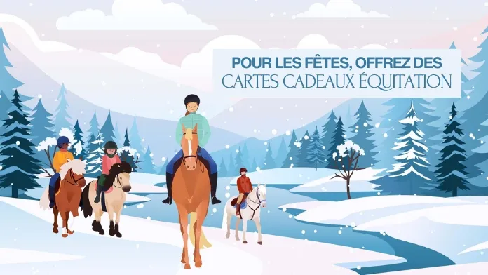 Visuel offrez des cartes cadeaux équitation pour les fêtes crédit FFE-ASP