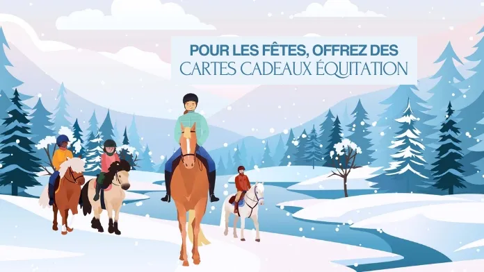 Visuel offrez des cartes cadeaux équitation pour les fêtes crédit FFE-ASP