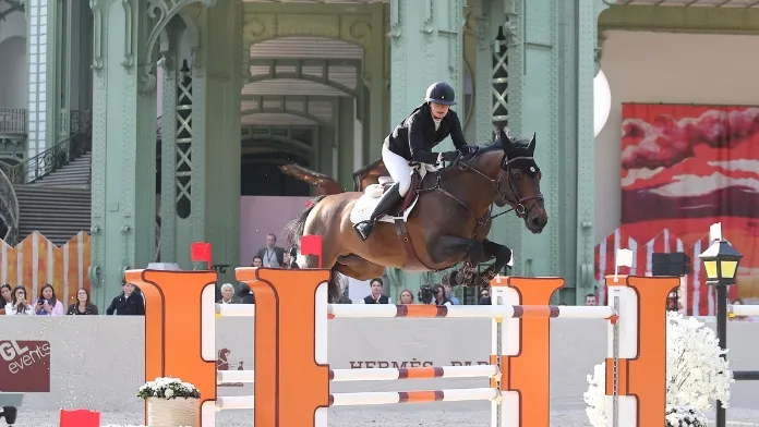 Jeanne Sadran, meilleure Tricolore dans le Grand Prix Hermès avec Dexter de Kerglenn
